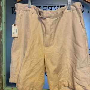 Peter Millar Beige Men's Flat Front Shorts NWT